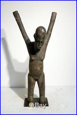 Superbe statue Christ Lobi mains levées Burkina Faso ancien old antic