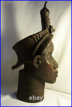 TETE de REINE bronze d'Ifé YORUBA Bini Edo NIGER Nigeria L'Art de Benin