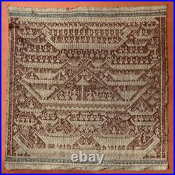 TISSU CEREMONIAL à Jonques, Sumatra, Indonesie, 19eme siecle