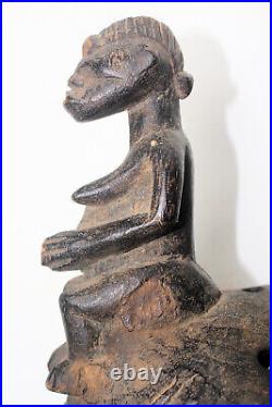 TRÈS ANCIEN MASQUE AFRICAIN SÉNOUFO KPÉLIÉ DIOULA (MAS60) usage tribal rituel