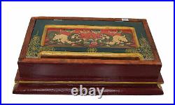 Table tibétaine pliante Prières etudes Autel bouddhiste 40 x 27 cm Nepal 26