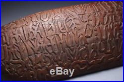 Tablette Rongo Rongo Île de Pâques Curios 20ème Easter Island tablet Rongorongo