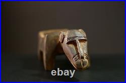 Tabouret d'art tribal africain siège en bois, décoration ethnique unique