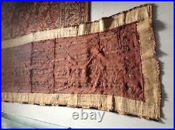 Tapis Tissu africain KUBA du Saïr en raphia et Cauris- 260 cmX80 cm