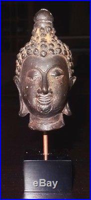 Tete De Bouddha En Bronze Thailand 1600/1700 Ad Sukhothai Bronze Buddha Head
