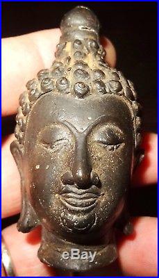 Tete De Bouddha En Bronze Thailand 1600/1700 Ad Sukhothai Bronze Buddha Head