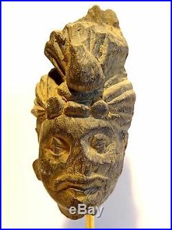 Tete Du Gandhara Sculptee En Schiste 100/400 Ad Gandharan Carved Stone Head