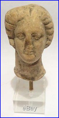 Tete Grecque 400 Av Jc Ancient Greek Terracotta Head 400 Bc