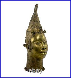 Tête IFE en Bronze 53 cm 5.8 Kg African Art Kunst Art africain