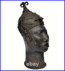 Tête IFE en Bronze Buste Yoruba 49 cm 7.2 Kg African Art Arte Africano
