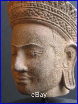 Tete Khmer Shiva en Grès du Cambodge