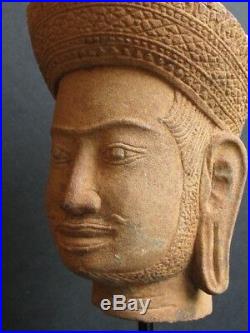 Tete Khmer Shiva en Grès du Cambodge