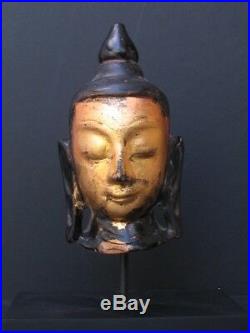 Tête de Bouddha Shan en Marbre de BIRMANIE