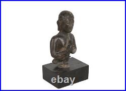 Thaïlande 16 17. Siècle Ayuthia Statue De -a Thai Bronze Figure De A Bouddhiste
