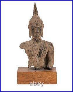 Thaïlande 16/17. Siècle Buste À Ayuthia Bronze De Bouddha