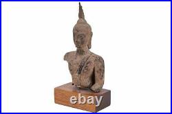 Thaïlande 16/17. Siècle Buste À Ayuthia Bronze De Bouddha