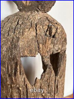 Très Ancien Masque Singe Blanc Omono Dogon Art Tribal / Arts Primitif