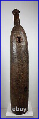 Trompe d'appel traversière du Poro, Senoufo, Côte d'Ivoire, Afrique, H 78 cm
