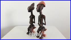 Two African statues Central African tribal art Luba tribe 1970