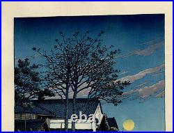 UWEstampe japonaise originale Kawase Hasui 1930 Evening at Itako 17