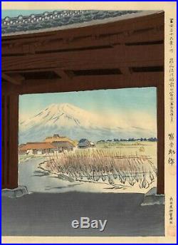 UWEstampe japonaise originale Tomikichiro Tokuriki 36 vues de Mont Fuji 52 L04