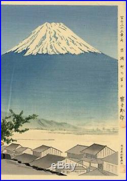 UWEstampe japonaise originale Tomikichiro Tokuriki 36 vues de Mont Fuji 53 L05