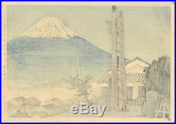 UWEstampe japonaise originale Tomikichiro Tokuriki 36 vues de Mont Fuji 53 L05