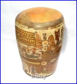 Vase Precolombien Nazca A Decor Peru 200/600 Ad Pre-columbian Nazca Kero