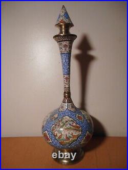 Vase iran iranien Perse persan décor émaillé peint art islamique Moyen orient