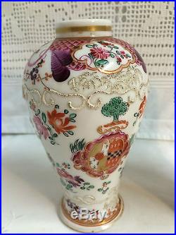 Vases petits (la paire) en porcelaine de Sanson XIX eme