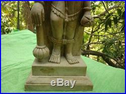 Vishnou Krishna Pierre Statue Sculpture Antiquité 3,3 kilos Inde Ganesh Hindou
